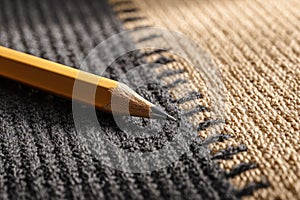 Pencil on Knitted Fabric