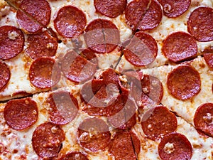 Close-Up Of Pepperoni Pizza