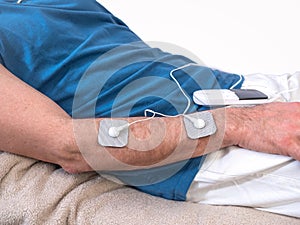 Close-up Of Person With Electrodes photo