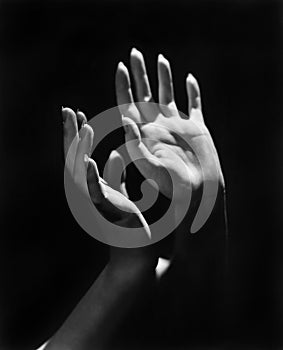 Close-up of a person's hands photo