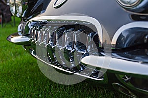 1960 Chevrolet Corvette Black - Chrome Grille, headlight pair