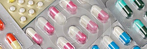 close up pharmaceuticals antibiotics pills