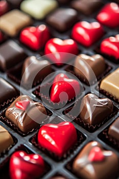 Close Up of Box of Chocolates