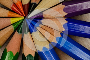 Close-Up Photo of Colorful Pencils in a Circle