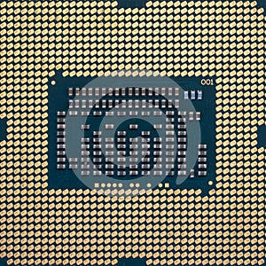 Close-up photo of cpu chip