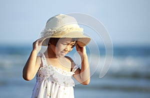 Close up photo of cute little Asian girl