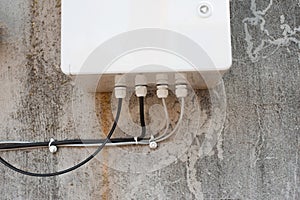 Close up photo of electricity box with couter, maintenance concept