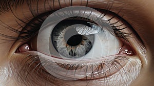 Scared Eyes: Hyperrealistic 3d Art In Realist Detail photo