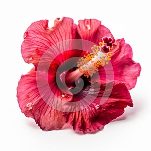 hibiscus flower on white background