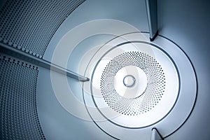 Close up photo of inside dryer machine drum