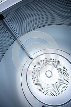 Close up photo of inside dryer machine drum