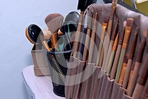 Close-up photo of makeup equipment