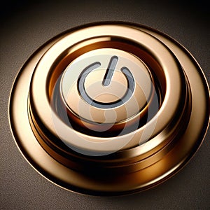 A close up photo of a power button.