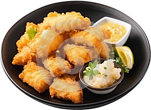 Close-up photo of Tempura food. Ai-generated.