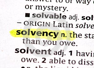 Solvency photo