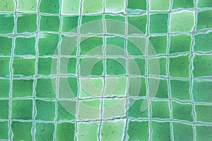 Close-up photos green ceramic tile texture background