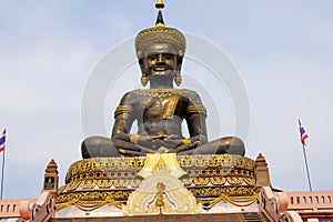 Close up of Phra Buddha Maha Dhammraja, Phetchabun photo