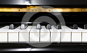 Close up of piano
