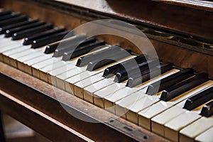 Close-up of a piano