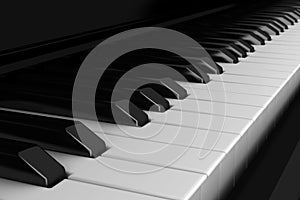 Close-up piano keyboard