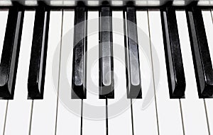 Close up of Piano Keys Background