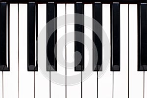 Close up of piano keys