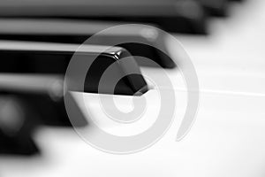 Close-up of piano keys