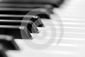 Close-up of piano keys