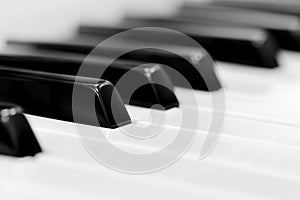 Close-up of piano keys