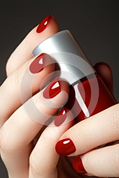 Close-up picture of beautiful nails. A good idea for the advertising of cosmetics for manicure. Great idea for advertising nail p