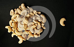 Close up picture of Cashew nuts rich in copper, zinc, magnesium, iron and phosphorous