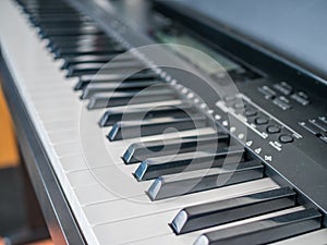 Close-up picture of the digital keyboard