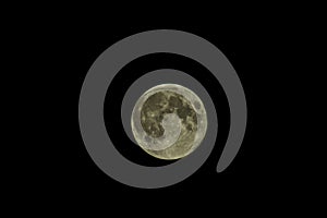 Close up picture of the full moon