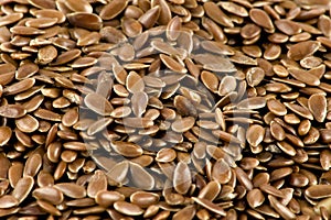 A close-up picture of some flax-seeds