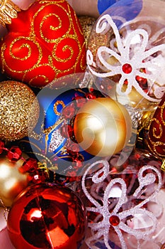 Close-up picture of splendid Christmas toys