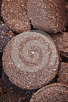 Close up picture of used coffee grounds.