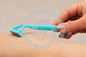 Foliculitis on hairy skin - shaving photo