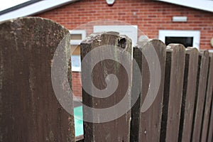 Close up picture of wooden fence, wood grain details