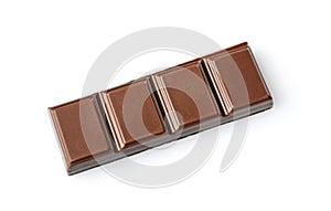 Close-up piece of milk chocolate bar