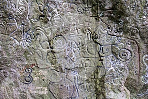 Close up of Piedra Pintada (painted rock), El Valle, Panama