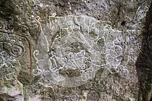 Close up of Piedra Pintada (painted rock), El Valle, Panama