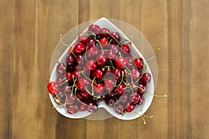 Close up of pile of cherries