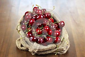 Close up of pile of cherries