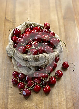 Close up of pile of cherries