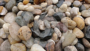 A close-up of a pile of pebbles