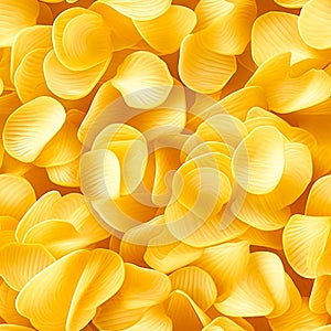 Close Up of a Pile of Potato Chips