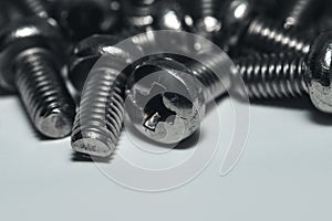 Close up of a Pile of Small Screws