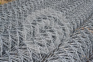 Close-up of a pile of steel bars, a brand new building material