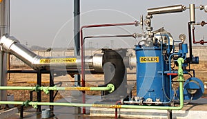 Close up of pilot plant of waste to fuel photo