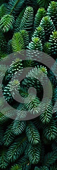 A close up of pine cones and branches background pattern